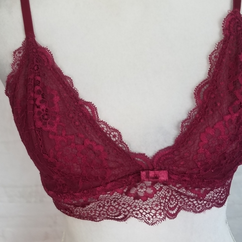 Raychic burgundy lace  bralette  bra - Picture 6 of 11